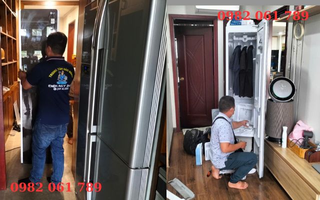 Máy giặt hấp sấy LG báo lỗi FE